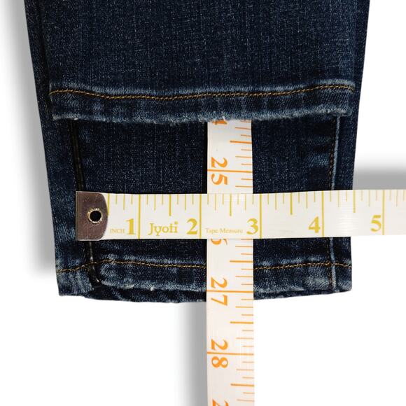 Pistola Aline High Rise Skinny Ankle Jeans Leather Piping Dark Wash NWT 26x27 - Picture 10 of 11